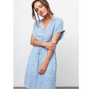 ▶️ RAILS ◀️ Emma St. Germain
Stripe Blouson Dress Blue / White Stripe